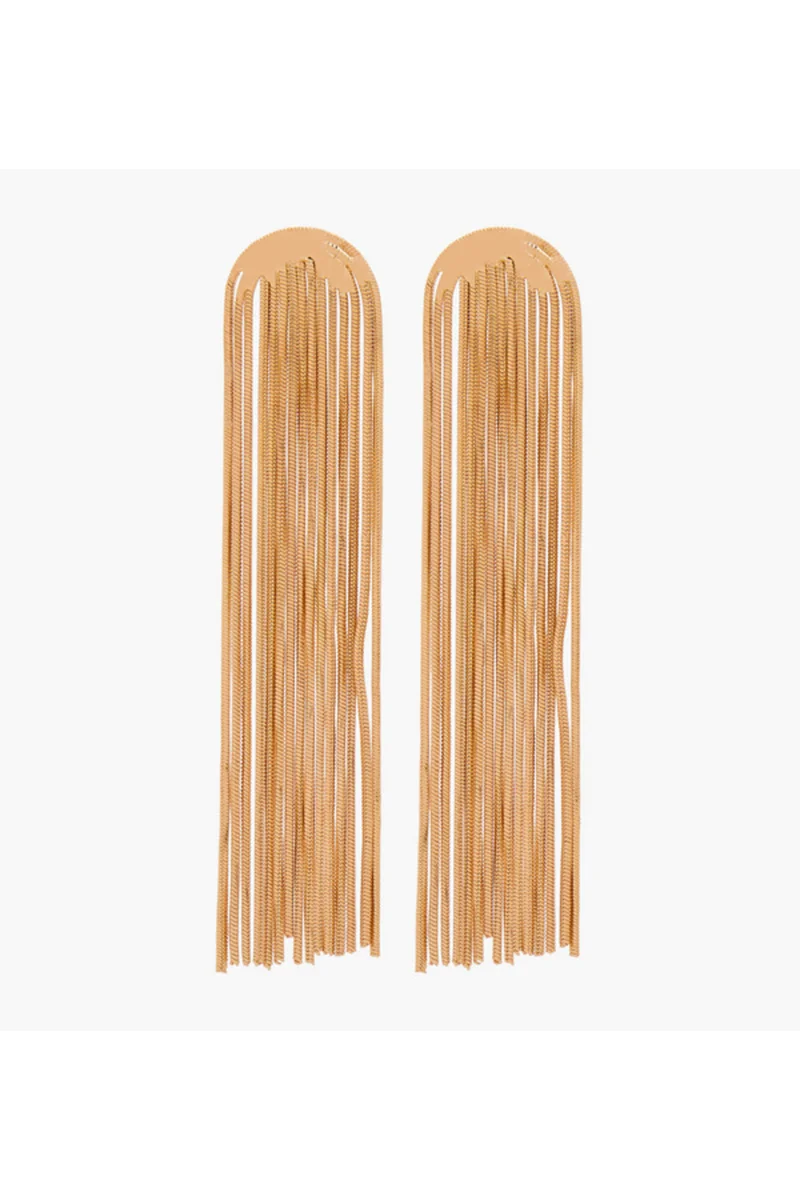 لايف ستايل Gold Tone Dangling Earrings with Pushback Closure